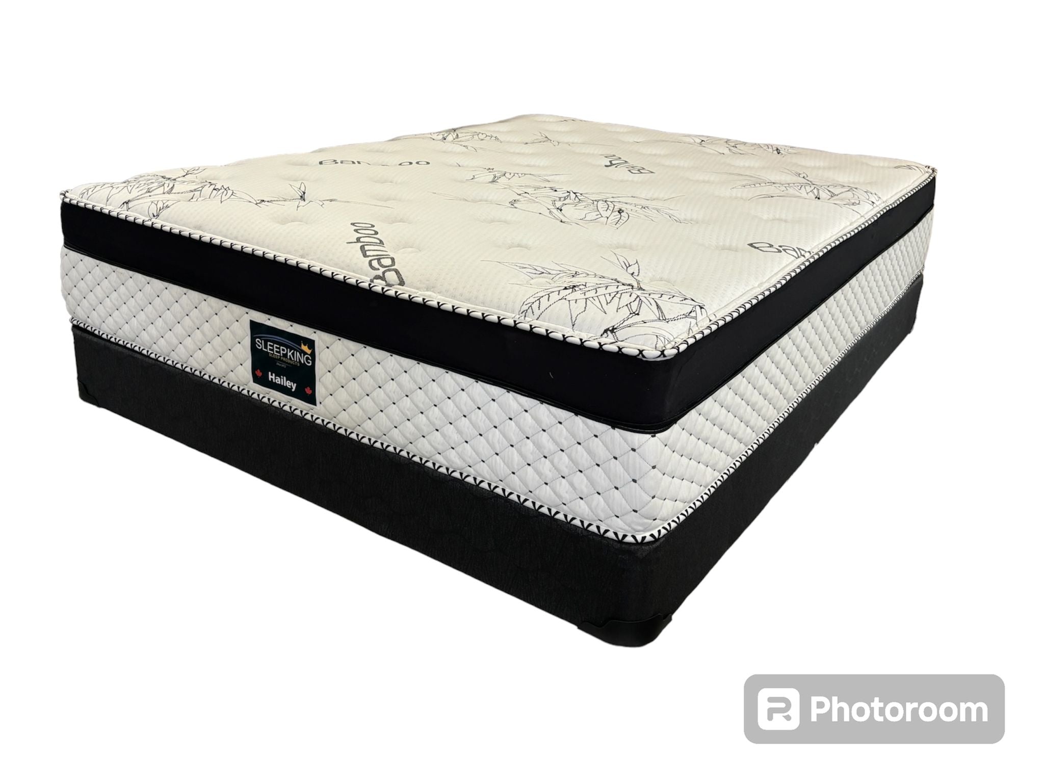Matelas Hailey Euro Deluxe 4" – Ressorts ensachés tri-zones, mousse haute densité et tissu bambou