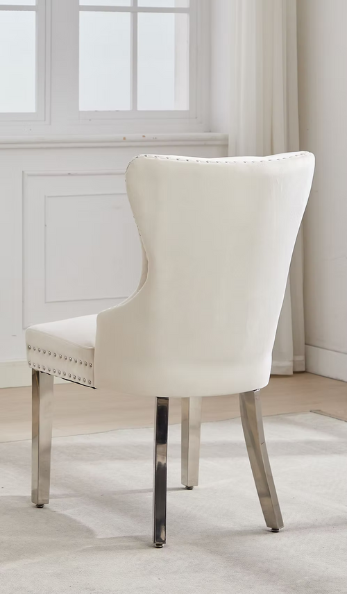 Chaise en  pattes chromées
