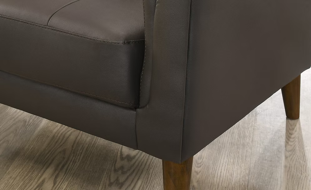 IF-8011 — Ensemble de salon moderne en cuir brun chocolat