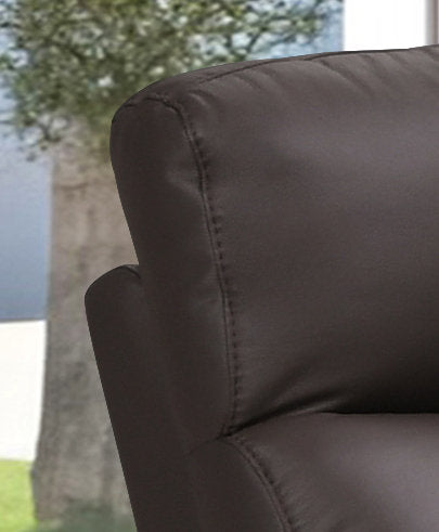 Ensemble 3 pièces inclinable électrique IF-8160 – cuir chocolat avec ports USB et porte-gobelets